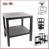 DIVCHI 2 Tier Side End Table Grey 38 x 45 cm Nightstand Coffee Sofa Table view 8