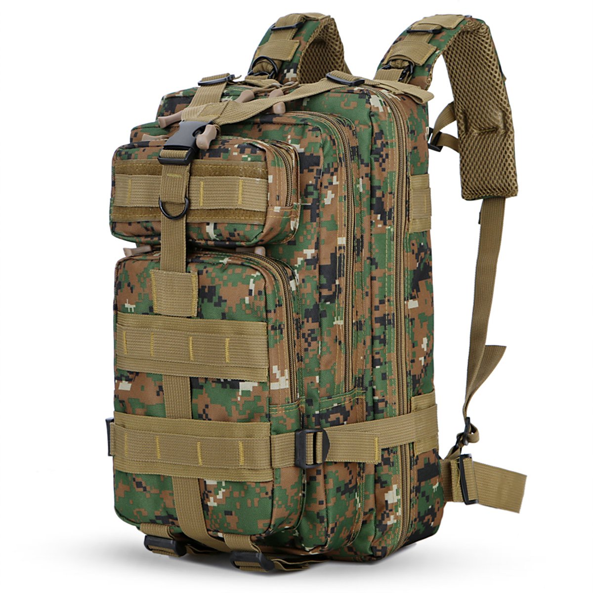 30L Military Tactical Backpack Waterproof Outdoor Bag School Book Bag for Hiking Camping Climbing Trekking Travel Daypack for Kids Teenagers Size 8.6\'\'x 5.9\'\'x 16.9\'\' (Camouflage3)