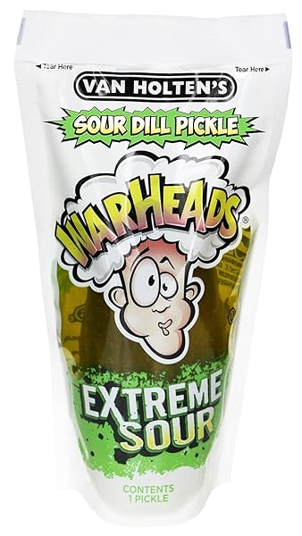 VAN HOLTEN’S SOUR DILL WARHEADS EXTREME SOUR PICKLE 1 EA