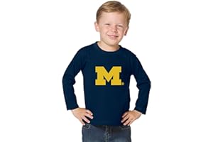 Little King NCAA Toddler Long Sleeve T Shirt-Big Logo-100% Cotton-Team Colors (2T 3T 4T 5T)