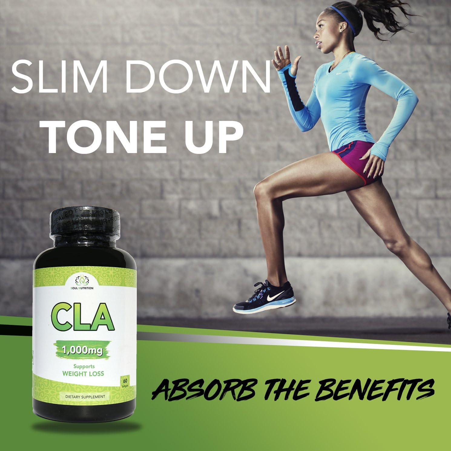 CLA 1.000 mg Premium Formula for Natural Weight Loss Supplement for