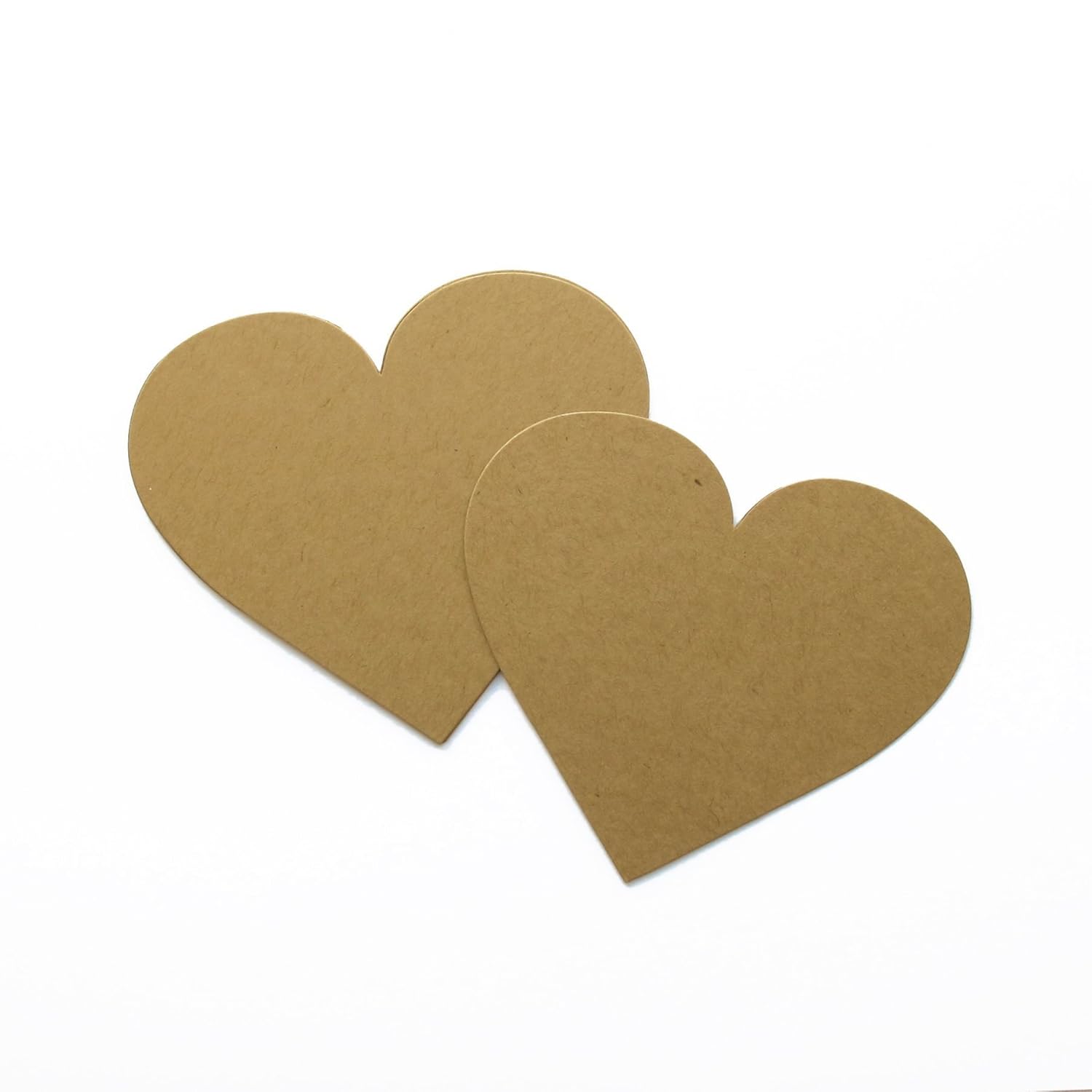 Heart Cardstock Paper Cards Pack of 25 in Recycled Kraft