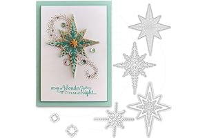 FAWENUCY Scrapbooking Die-Cuts, Christmas Metal Cutting Dies for Card Making, Paper Craft Punch Template, Background Embossing Stencils, DIY Album Décor (Christmas Snowflakes-12.4x8.3cm)