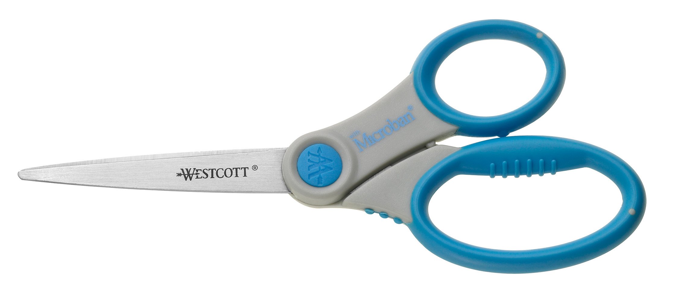 Westcott 7 inch Microban Soft Grip Scissor - Grey/Blue