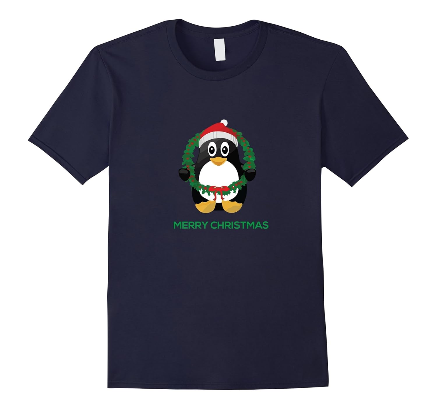 Funny Merry Christmas Penguin Gift T-Shirt-ANZ