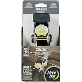 Nite Ize CamJam Ratchet Strap System - Easy-Release Patented Lever Pawl - Tie Down with Adjustable Positioning for Varied Configurations - 500 lb Working Load Limit - Black - Small