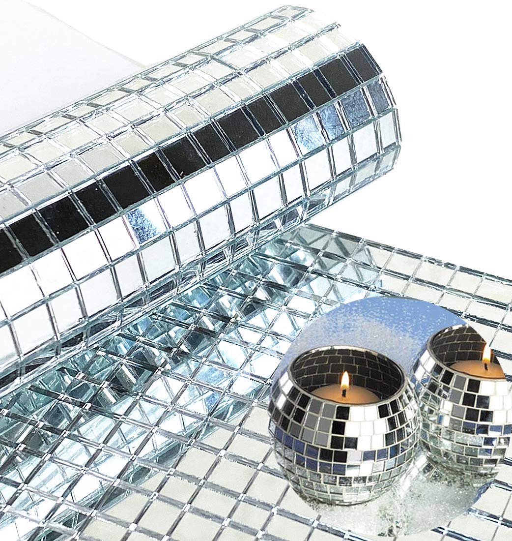 Wdragon 2400pcs Real Glass Silver Mirrors Mosaic Tiles Sticker For Craft Square Glass Tiles Self Adhesive 5mm By 5mm Buy Online In Bahamas At Bahamas Desertcart Com Productid 183807450