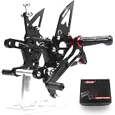Arashi Version 2.0 Adjustable Rearsets for Kawasaki Ninja ZX10R ZX1000 KRT 2021-2023 ABS include, Black
