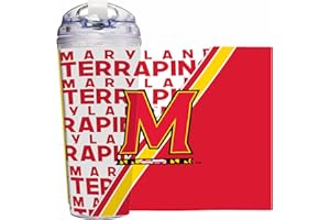 Rico Industries NCAA Standard 24oz Acrylic Tumbler with Hinged Lid, Officially Licensed Double Wall Tumbler with Straw