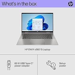 HP Envy x360 15 inch Laptop, FHD Display, Intel