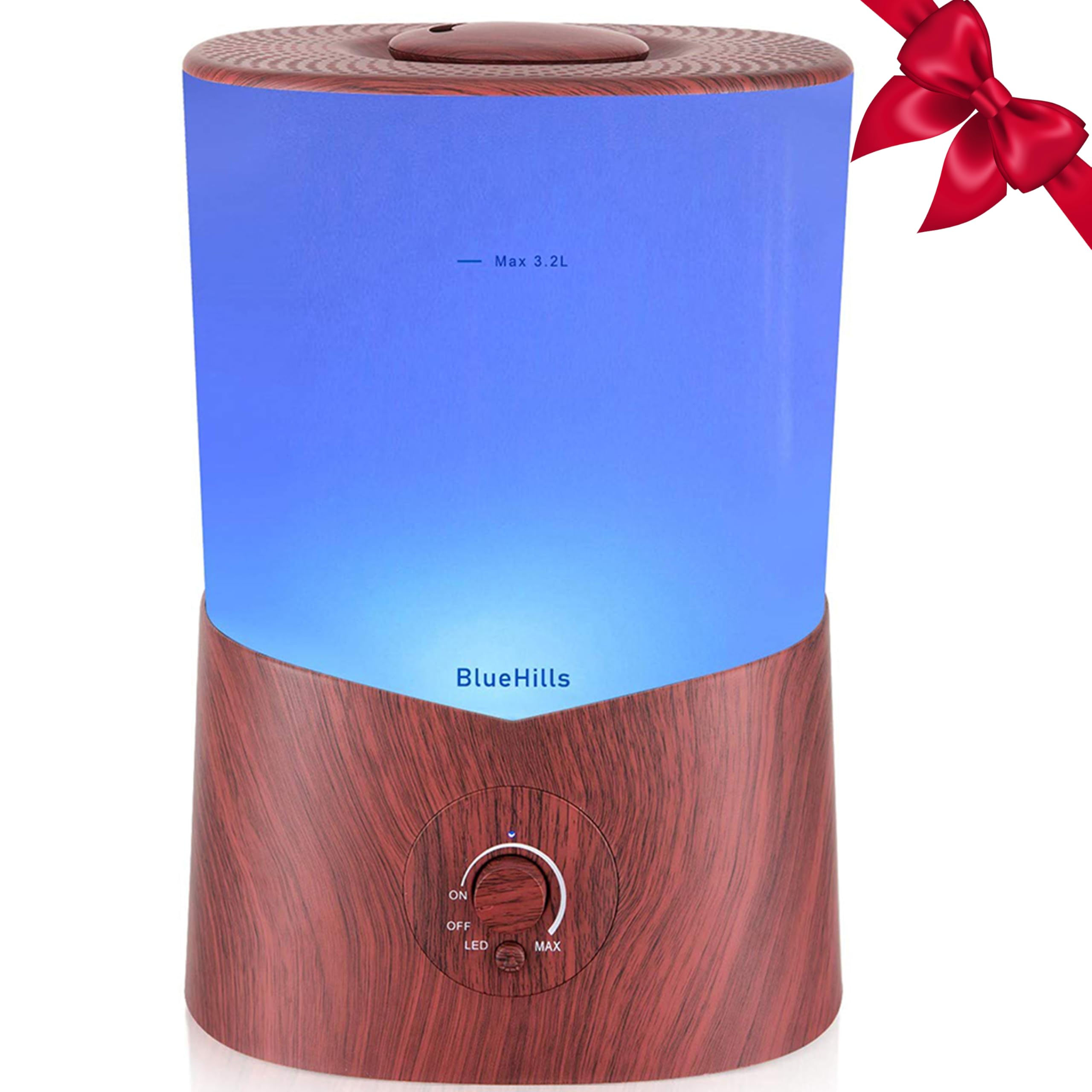 Photo 1 of BlueHills Premium 3000 ML XL Essential Oil Diffuser Aroma Humidifier 3 Liter Big 3L Capacity Huge Size Plant Baby Living Room Home Decor Aromatherapy Diffuser for Large Room Dark Wood Grain 3L-K3
