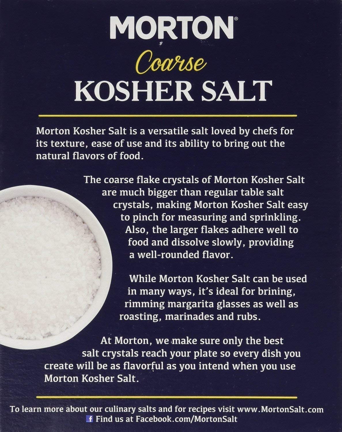 Morton Coarse Kosher Salt - 3 Lb Box : Morton S Kosher Salt : Grocery & Gourmet Food