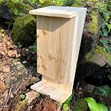 Selections Wooden Bat House Roosting Box with Landing Perch & Grooved Interior view 7