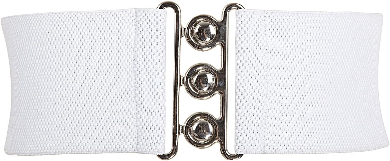 Vintage Wide Hook Elastic Waist Belt Waistband Plus Stretchy Cinch Belt