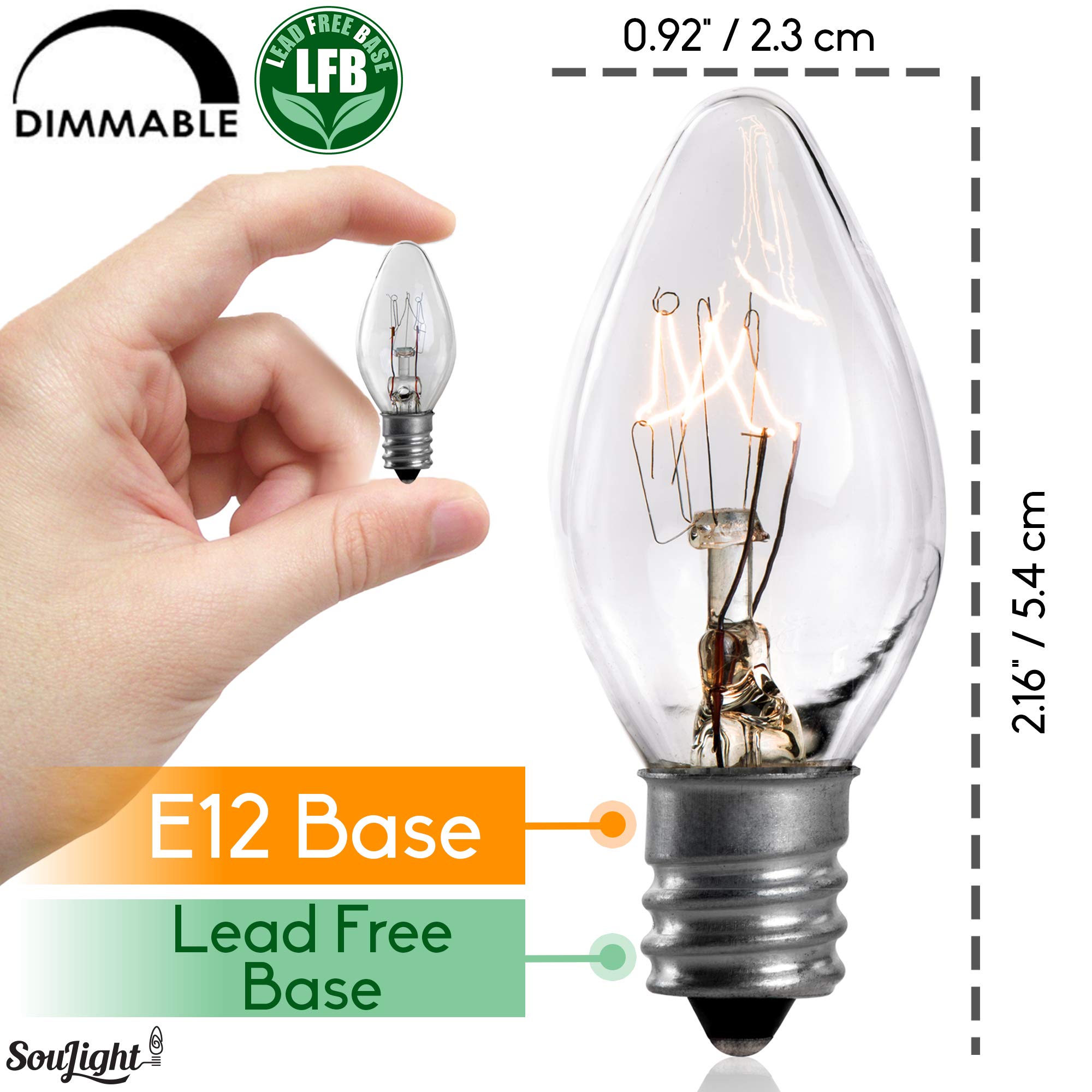 7 Watt Night Light Replacement Bulbs 10 Pack + 2 Free, Salt Lamps