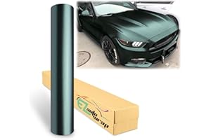 EZAUTO WRAP 4"x8" (10cmx20cm) Sample Dark Green Matte Metallic Satin Pearl Vinyl Wrap Sticker Sheet Film Car Auto Vehicle DIY Decal Bubble Free Air Release Self Adhesive Peel and Stick