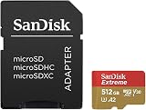 SanDisk Extreme 512GB microSDXC Card A2 U3 V30 160MB/s + SD Adapter Red/Gold view 4