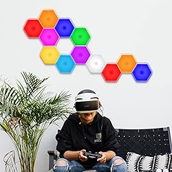 Vcwtty Hexagon Lights, Smart LED Wall Lights with