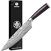 WULEECO Chef Knife 8 inch - Sharp Kitchen Knife High Carbon Stainless Steel Blade, Gyuto Knife Ergonomic Wood Handle, Professional Chef’s Knife for Home Kitchen and restaurant