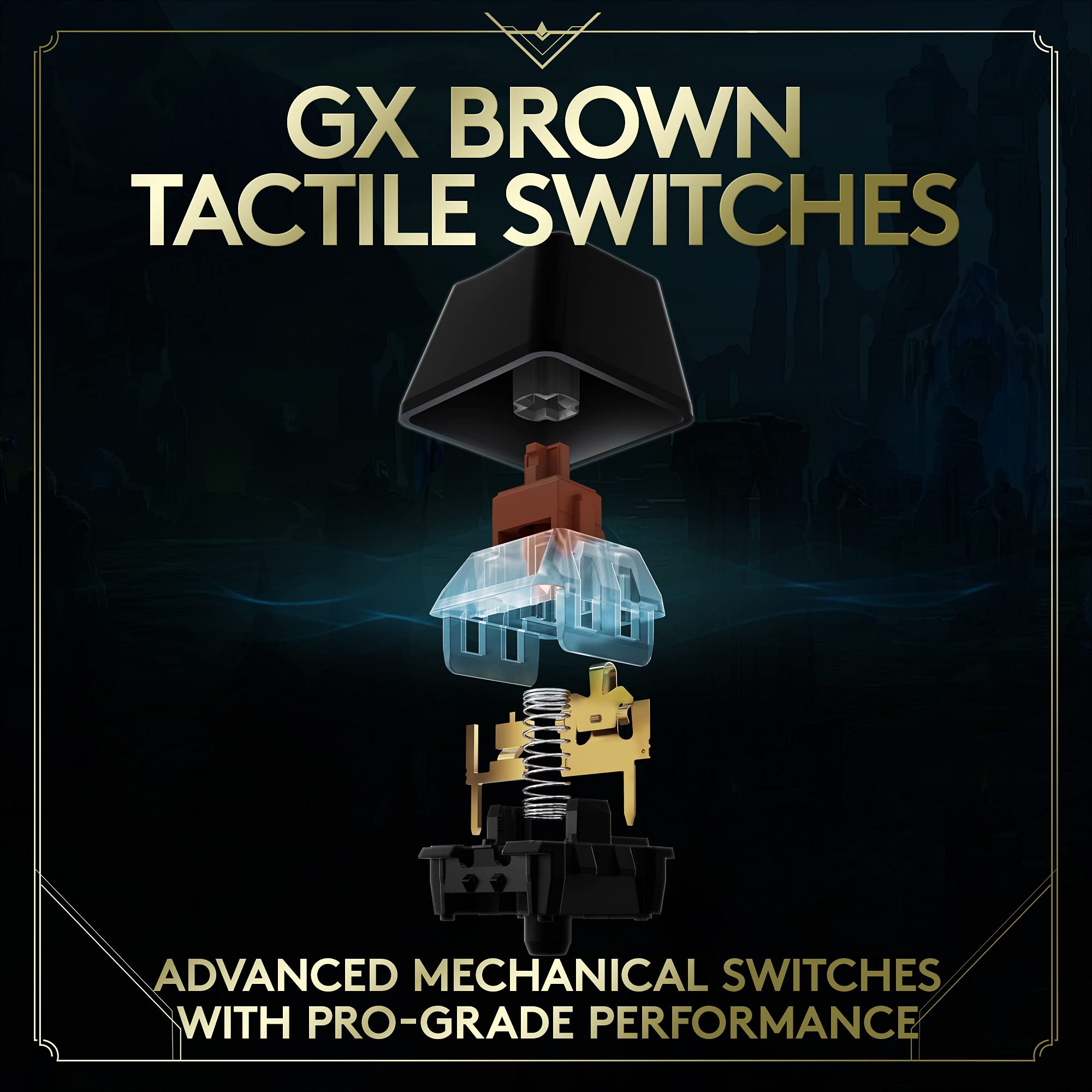 Logitech G PRO Mechanical Gaming Keyboard - Ultra-Portable Tenkeyless Design, Detachable USB Cable, LIGHTSYNC RGB Backlit Keys, Official League of Legends Edition