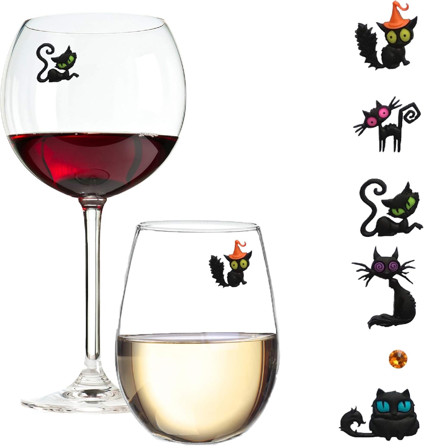A Crow The Witching Hour Wine Charms For Wine And Beverage Glasses Set Of 4 Including A Witches Hat And A Fortune Crystal Ball Black Cat Wine Glasses Charms Barware Stokfella Com A Crow The Witching Hour Wine Charms For Wine And Beverage Glasses Set Of 4 Including A Witches Hat And A Fortune Crystal Ball Black Cat Wine Glasses Charms Barware Stokfella Com