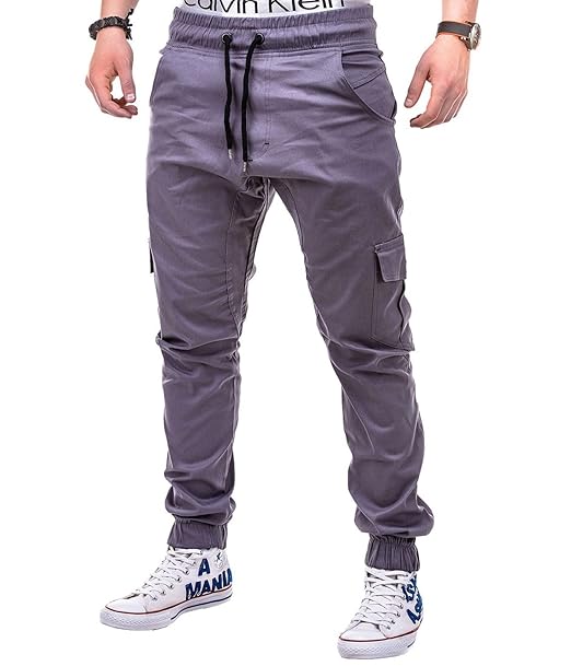 BetterStylz Herren Cargo Chino Jogger Jogginghose MasonBZ Slim Fit mit Seitentaschen