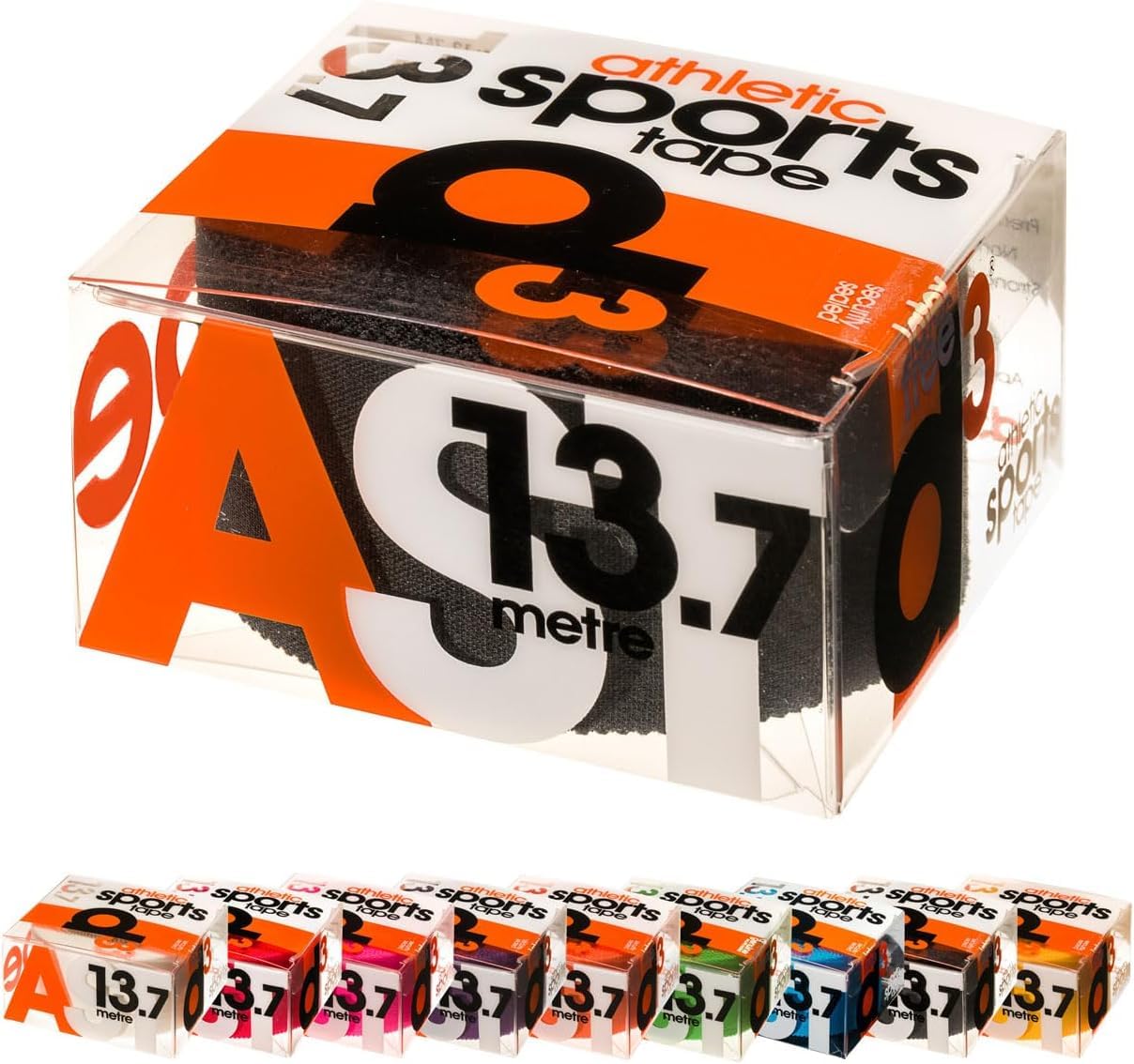 D3 Athletic Sports Tape 3.8cm x 13.7m – 1 Roll Black Zinc Oxide Physio Strapping - Thumb, Wrist & Ankle Joint Support for Boxing, Football, Gym & First Aid Taping