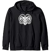 Aries Zodiac Ram Horoscope Astrology Star Sign Zip Hoodie