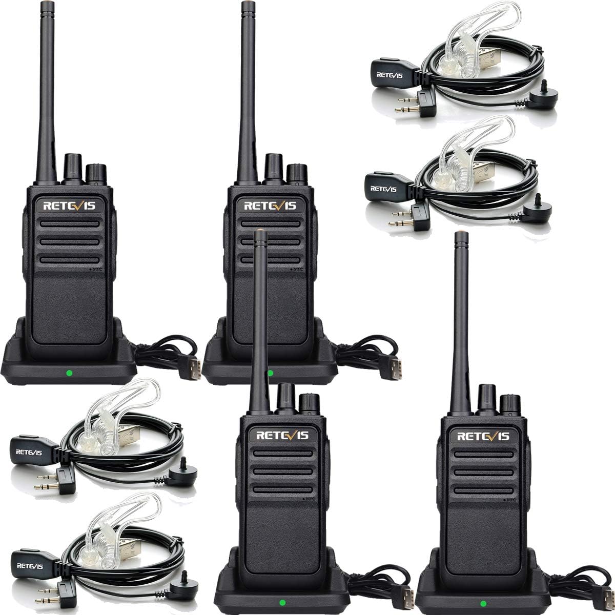 Retevis RT617 Walkie Talkies, PMR446 Walkie Talkies for Adults License Free 16 Channels, Emergency Walkie Talkie