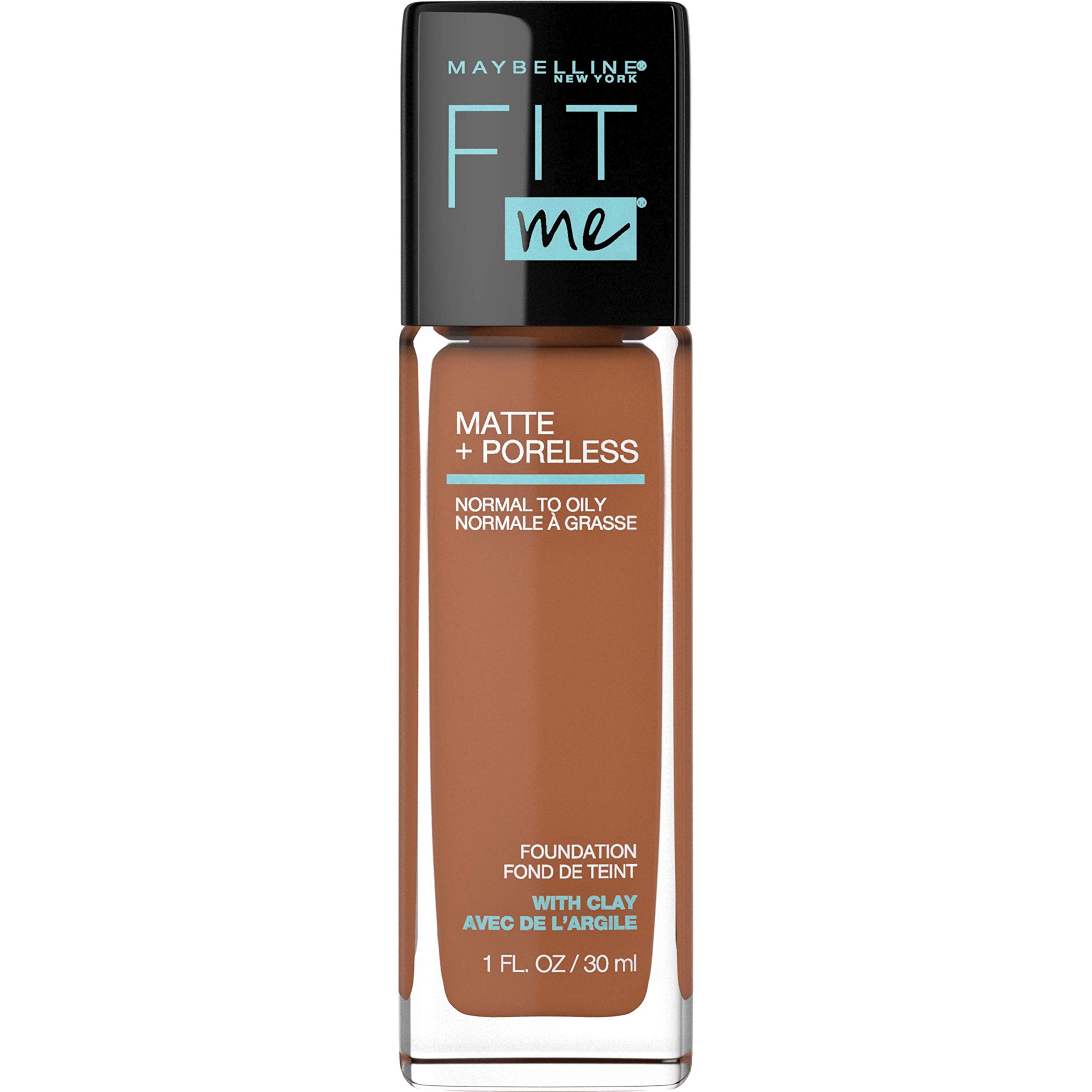 Maybelline Fit Me Matte + Poreless Liquid Foundation Makeup, Coconut, 1