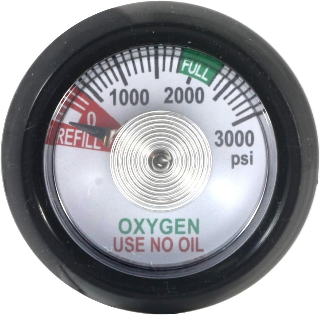 Gauge for Oxygen ClickStyle Regulator 03000 psi
