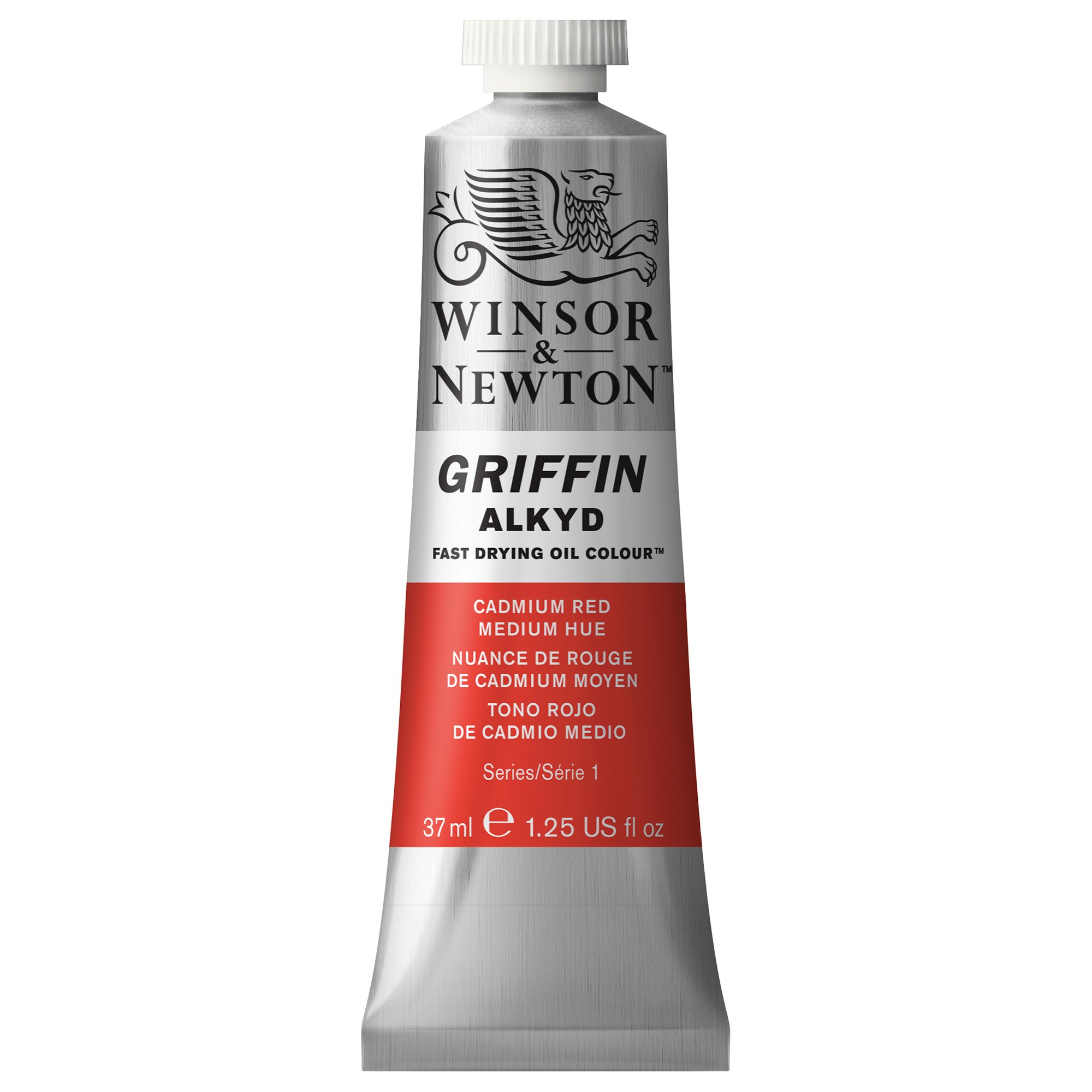 Winsor & Newton Griffin 37ml Alkyd Fast Drying Oil Colour Tube - Cadmium Red Medium Hue