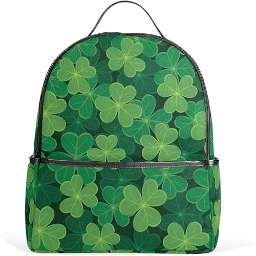 Amazon Mikyu リュック レディース おしゃれ リュックサック 高校生 大容量 三つ葉 緑 グリーン かわいい 通学 バックパック バッグ 小学生 中学生 高校生 かわいい 軽量 お洒落 旅行 山登り 遠足 短期出張 対応 プレゼント かわいい Mikyu