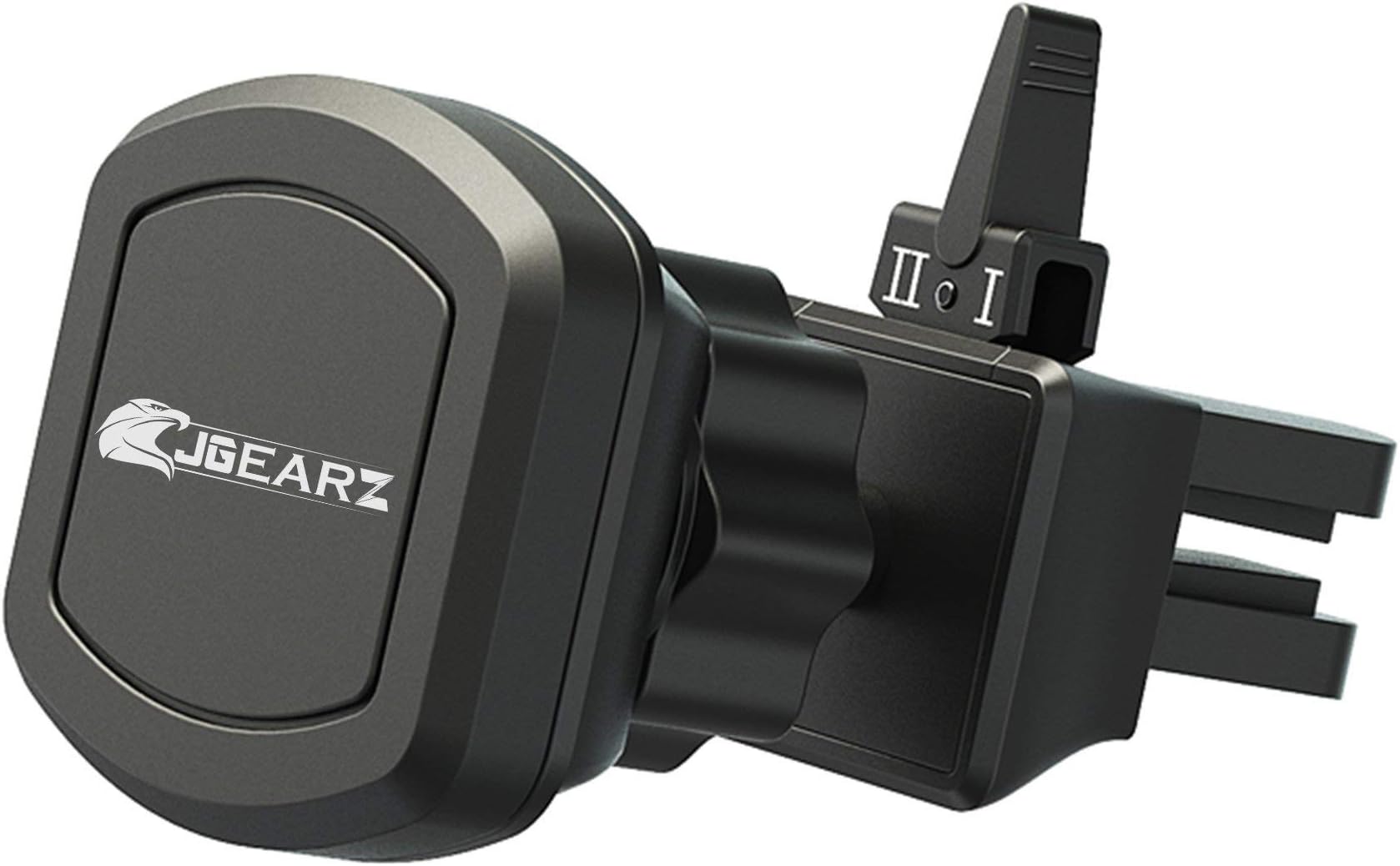 Universal Air Vent Magnetic Phone Car Mount Holder with JGearz Fast Swift-Snap Technology for Smartphones and Mini Tablets, Black