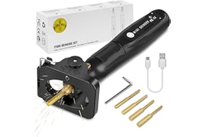 ZDDGNN Electric Chainsaw Sharpener Kit Cordless High-Speed Chain Saw Sharpener Tool,Sharp Handheld Electric Chainsaw Grinder/Sharpener for All Chainsaw Chains-Black