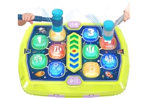 TOOLION Toddlers Toys Age 3-8, Hammer Mole Game Toys for 3 4 5 6+ Year Old Boys, with 3 Modes, 36 Levels and Light-up, Baby Toy Gifts for Early Learning, Birthday Gift for Toddler Boy Girl Toy