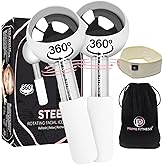 Ice Globes for Facials | Unbreakable Steel Cooling Roller | Cryo Sticks for Face | Massager for Face Neck & Eyes | Skin Care for Dark Circles, Puffiness, (STEEL 360 Rotating) (STELL l360 Rotating)