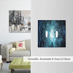 Spshian Light Switch Cover Teal Full Moon Forest 2