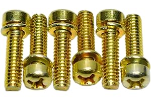 LATUMAN (6 Pack) 26-7 Throttle Base Plate Screws 12-24 Threads x 13/16" Fits for Holley Carburetor