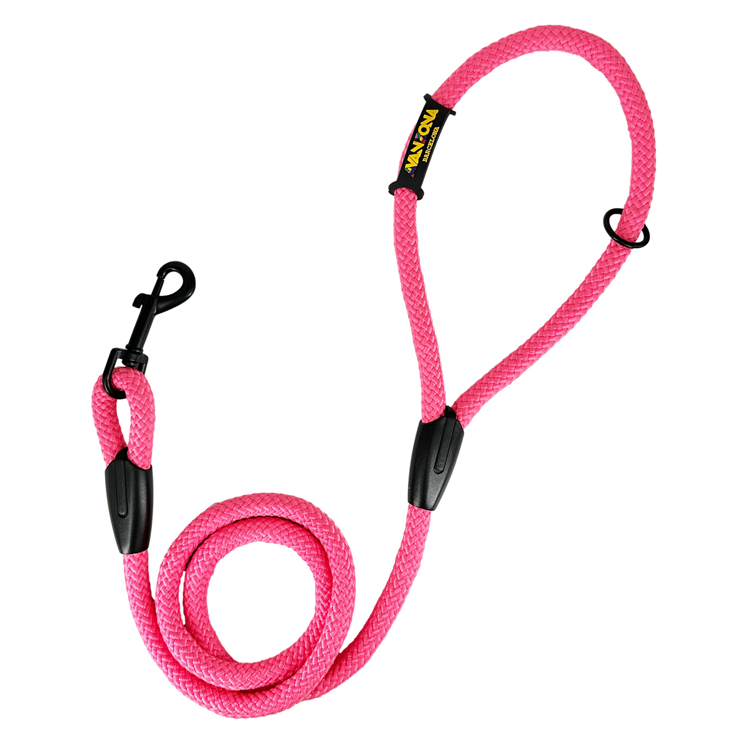 Classic Training Dog Lead, Nylon Cord Rope, Made in Spain, for Small Medium Large Dogs. 120CM. Pink โ image 1