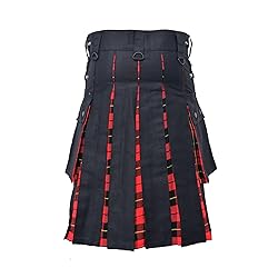 ELIF KILTS Men's Plus Size Scottish Hybrid Black