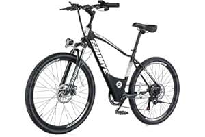 Soumye Electric Mountain Bike for Adults 26" Step-Thru/Over Commuting Ebike for Men Women with Peak Power 540w, 360Wh Built-in Battery, LCD Display, 7 Gears & Front Shock Absorber