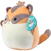 Squishmallows 8-Inch Ziv Sugar Glider Jazwares Plush Flying Squirrel | Soft Squishy Collectible Sugar Glider Stuffed Animal Plush Toy Gift for Kids, Boys &amp; Girls