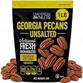 Whole, Shelled &amp; Dry Roasted Georgia Pecans Unsalted (1 Lb.) - Vegan &amp; Keto Friendly - Oven Roasted in Small Batches for Added Freshness - Farm Fresh Nuts Brand