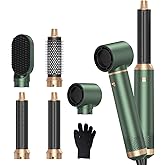 Hair Dryer Brush Set 5 in 1 Blow Dryer Brush, Upgrade Negative Ion Air Styler Curling Wrap Hair Styling Tools Air Curler, Hot Air Brush Curling Iron As A Gift for Straight/Curl/Dry/Smooth