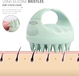 Sndyi Scalp Massager Shampoo Brush - Silicone Bristles, Green, Hair Growth view 3