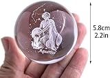 HDCRYSTALGIFTS Taurus Crystal Ball 60mm with Stand 3D Laser Engraved view 6