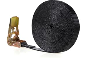 US Cargo Control Endless Ratchet Strap 1 Inch x 30 Foot, Hookless Ratchet Straps, 1,500 LBS Break Strength, 1 Inch Tie Downs for Motorcycles, Bikes, Pallets, Kayaks, and Cargo Bundling