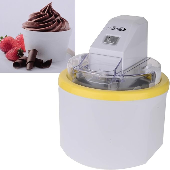 Prolectrix 1 Litre Ice Cream Maker with 1 Button Operation to Make the