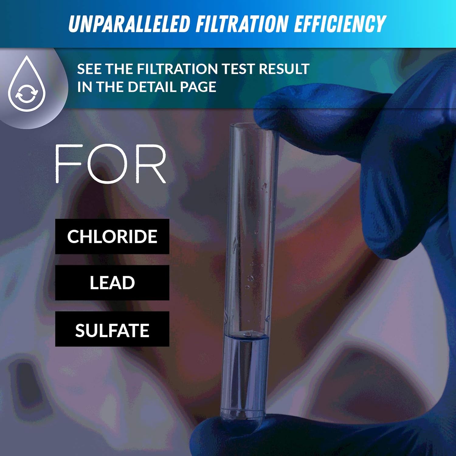iSpring DF2-CHR Faucet Water Filter for Contaminants Removal in Kitchen, Bathroom, or RV Sink 500 Gallons Long Life, Chrome - - 